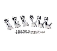 ALFAAL Set di Cromati per Chitarra String String Tuning Pegs Sintonizzatori Testatrice Macchina 6R Fit per La Chitarra