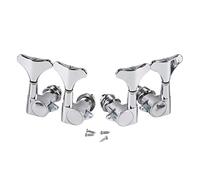 ALFAAL Sigillato 2L2R. Bass Tiners Machine Heads Tuning Pegs Keys Chrome per Un Rapporto di Ingranaggio per Basso A 4 Corde: 1: 17