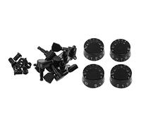 ALFAAL Sintonizzatore per Chitarra Acustica 3 Sinistra 3 Stringhe per Chitarra Giusta Tuning Pegs Teste Macchina con 4pcs Chitarra Elettrica Top Cappello Manopole