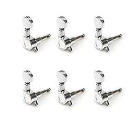 ALFAAL Sintonizzatori Di Sintonizzazione Di Sintonizzazione Per Chitarra Testa Macchina Per Chitarra Elettrica Acustica Chrome 3R3L 6R 6L. Chitarra (Color : Chrome 6R)