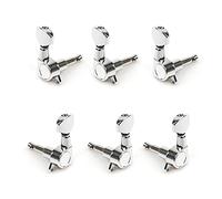 ALFAAL Sintonizzatori Di Sintonizzazione Di Sintonizzazione Per Chitarra Testa Macchina Per Chitarra Elettrica Acustica Chrome 3R3L 6R 6L. Chitarra (Color : Chrome 3R3L)