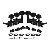 ALFAAL Sintonizzatori Per Chitarra Acustica Nera Testa Di Machine Testine Tuning Pegs Keys 3L3R