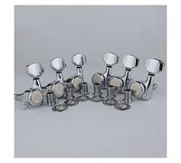 ALFAAL Sintonizzatori Per Chitarra Cromata Chitarra Elettrica Macchina Per Chitarra Elettrica Sintonizzatori Metal Block In Metallo Silver Guitar Tuning Pygs (Color : 6L)