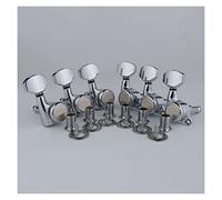 ALFAAL Sintonizzatori Per Chitarra Cromata Chitarra Elettrica Macchina Per Chitarra Elettrica Sintonizzatori Metal Block In Metallo Silver Guitar Tuning Pygs (Color : 6R)