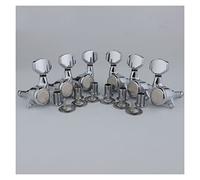 ALFAAL Sintonizzatori Per Chitarra Cromata Chitarra Elettrica Macchina Per Chitarra Elettrica Sintonizzatori Metal Block In Metallo Silver Guitar Tuning Pygs (Color : 3R3L)