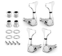 ALFAAL Sintonizzatori Sigillati Per Chitarra Tuning Pegs Machine Teste 2R2L. Per 4 Corde Accessori Per Chitarra Per Chitarra (Color : Silver 4pcs)