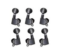 ALFAAL String Di Chitarra Tuning Pygs Tuning Machine Machine Testa Tuning Tasti Tasto Ovale Per Chitarra Elettrica Chitarra Acustica (Color : Black 3 Right 3 Left)