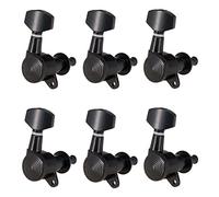 ALFAAL Stringa per Chitarra Elettrica Blocco Tuning Tuner Tuner Machine Tester 6R Nero Set