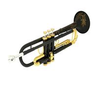 ALFAAL Tromba BB Tone Strumento Musicale in Oro Nero Materiale di Superficie Oro Nichel Nero