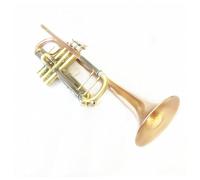 ALFAAL Tromba in Rame Fosforoso in SIB Si Strumento Durevole E Squisito in Ottone Piatto Verniciato in Oro con Custodia per Cinturino per Guanti