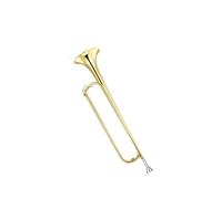 ALFAAL Tromba Professionale Strumento a Tromba di Punta in Oro Laccato con Tromba in Si bemolle per bocchino Salva-manodopera 7C per Principianti