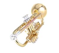 ALFAAL Tromba Professionale Strumento Tromba in Ottone fosforo Laccato Oro Si bemolle Ottone Laccato Oro Performance Speciale per Principianti