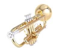ALFAAL Tromba Professionale Strumento Tromba in Ottone fosforoso Si bemolle Ottone Laccato Oro Performance Speciale per Principianti
