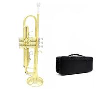 ALFAAL Tromba Standard Strumento in Ottone Tromba in Ottone Si Bemolle Tromba per Prestazioni Professionali