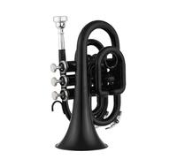ALFAAL Tromba Standard Tromba Strumento in Ottone Standard in Ottone Tromba SIB Flat Ottone Materiale Strumento A Fiato(Black)