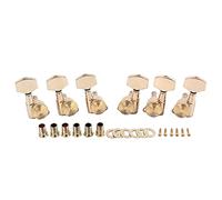 ALFAAL Un Set 6 Pezzi Di Accordatura A Cordatura A Blocchi Oro Oro Teste Della Macchina Per Chitarra Elettrica Acustica