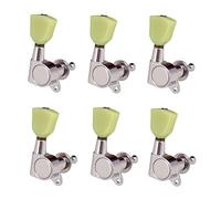 ALFAAL Vintage Argento 6 Pezzi Chiuso Iron Iron Elettrico/Acoustic Guitar Tuning Pegs Tuner Tuning Keys 6R
