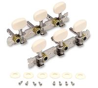 ALFAAL Vintage Guitar Tuning Pegs Gold Plated Machine Teste Testine Tuning Keys Sintonizzatori Singolo Foro per Chitarra Classica 3L 3R