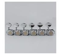 ALFAAL Vintage Nickel/Chrome Block String Sintonizzatore per Chitarra Elettrica Guitar Machine Teste Sintonizzatori Sintonizzazione per Chitarra (Color : Chrome)