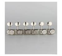 ALFAAL Vintage Nickel/Chrome Block String Sintonizzatore Per Chitarra Elettrica Guitar Machine Teste Sintonizzatori Sintonizzazione Per Chitarra (Color : Nickel)