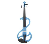 ALFAAL Violino 4/4 Violino Elettrico Superficie Blu Pannello in Acero Cordiera in Ebano Strumento a Corde con Accessori primari per Principianti