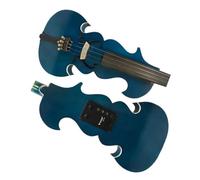ALFAAL Violino Cavo per Arco con Custodia in Legno massello per Violino Elettrico 4/4 Blu