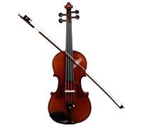 ALFAAL Violino Kit di Violino con Piastra Posteriore Modello Tigre in Legno di Abete Rosso Acustico Fatto a Mano per Violino 4/4 con Scatola Quadrata per Prestazioni per Principianti (Color : 4/4Set)