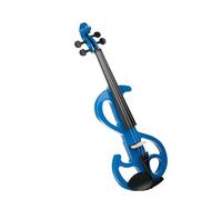 ALFAAL Violino Set di Violino Elettrico in Legno massello a grandezza Naturale 4/4, Cavo Audio, Arco in Legno Brasiliano