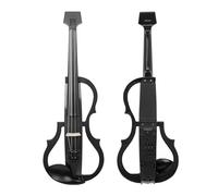 ALFAAL Violino Violino Elettrico in Fibra di Carbonio 4/4 Violino elettroacustico Silenzioso Intelligente con Custodia per Il Trasporto dell'Arco Cavo per Cuffie poggiaspalla