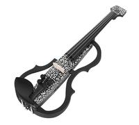 ALFAAL Violino Violino Elettrico Professionale 4/4 Senza Testa Violino Elettrico in Fibra di Carbonio con Custodia per Il Trasporto dell'Arco Cavo per Cuffie poggiaspalla