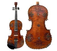 ALFAAL Violino Violino Fatto a Mano 4 Corde 4/4 Violino Violino dal Suono Potente per Principianti Adulti