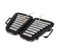 ALFAAL Xilofono Legno 16 Tasti Glockenspiel 16 Note Piastra in Alluminio Xilofono Strumento Musicale A Percussione con Custodia Mazze per Principianti(Black)