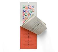 ALFABET Calendario 2026 da Muro, Gennaio 2026 - Dicembre 2026, Formato Verticale 71x26cm, Planner mensile 12 Mesi da Parete, Organizer Casa o Ufficio, da Appendere, Scatola Regalo Inclusa