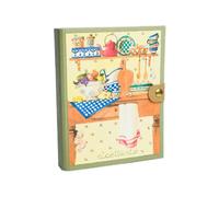 ALFABET - Ricettario Ad Anelli Da Scrivere, Scatola Regalo, Artigianale Italiano, Con Schede Tematiche, Carta Ecologica Stampata, Idea Regalo Per La Mamma, Per La Nonna, Per La Suocera, Verde