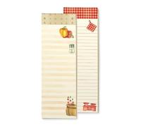 ALFABET - Set 2 Blocchi Note Magnetici per Lista della Spesa, 8x25 cm, Block Notes per Frigorifero, Lista Spesa da Appendere, Organizzazione, Calamita, Cucina, Idea Regalo Green