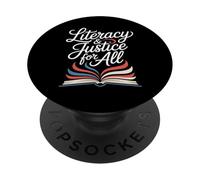 Alfabetizzazione e giustizia per tutti gli amanti dei libri Ban Reader Library PopSockets PopGrip Adesivo