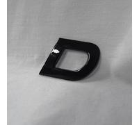 Alfabeto autoadesivo 3D nero lucido, 2,5 cm di altezza, lettere corsive, numeri, per creare il proprio logo e nomi, emblema auto (D)