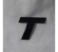 Alfabeto autoadesivo 3D nero lucido, 2,5 cm di altezza, lettere corsive, numeri, per creare il proprio logo e nomi, emblema auto (T)