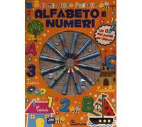 Alfabeto e numeri. Ediz. illustrata. Con 12 pastelli