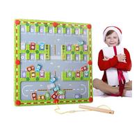 Alfabeto magnetico con lettere labirinto, tavolo da gioco portatile in legno per viaggiare con fattore di divertimento, lettere puzzle attività di apprendimento a partire 3 anni | per e ragazze