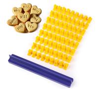 Alfabeto Numero Fondente Cookie Cutter,72 Pezzi Lettere Pasta di Zucchero,Stampini Alfabeto Cookie Stamp,Timbro per Biscotti con Lettere,per Fondente, Torte, Biscotti, Strumenti di Cottura