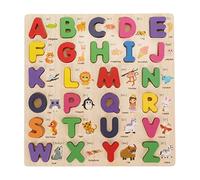 Alfabeto puzzle Lettere di capitale in legno Lettere Early Learning Cognitive Puzzle Board Sviluppo intellettuale Toys
