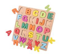 Alfabeto Puzzle Tavola, Puzzle di Legno Alfabeto, Alfabeto Giocattolo, Puzzle Tridimensionale in Legno 3D, Giocattoli Educativi per Bambini, Materiale Educativo per i Bambini, Alfabeto Colorato