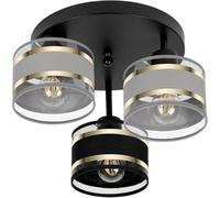 alfalux Lampada A Sospensione Con 3 Paralumi Lampada Da Soffitto LED Per Soggiorno Camera Da Letto Bagno Cucina In Metallo TI-3030SC-GRSCGR