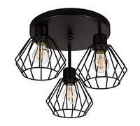 alfalux Lampada Faretti Da Soffitto LED 3 Lampadine In Metallo Industriale Illuminazione Interna Per Soggiorno Camera Da Letto BR-OST3030SC