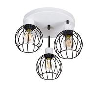 alfalux Lampada Faretti Da Soffitto LED 3 Lampadine In Metallo Industriale Illuminazione Interna Per Soggiorno Camera Da Letto KU-OST3030WE