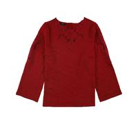 Alfani Donna Crochet-Lace Maglia Camicetta, Rosso, M