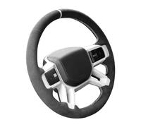 Alfanxi Coprivolante in alcantara cucito a mano, compatibile con Land Rover Defender 90 S X-Dynamic SE 2019-2024 (striscia bianca)
