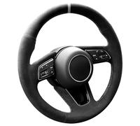 Alfanxi Coprivolante in alcantara cucito a mano per Audi A3 A4 A5 S4 Q2 Q3 RS5 S5 Premium con leve del cambio (striscia bianca)