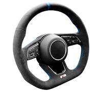 Alfanxi Coprivolante in alcantara cucito a mano per Audi RS3 RS4 RS5 S3 S4 S5 con leve del cambio (striscia blu)